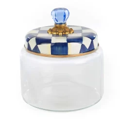Room Accents|Kitchen Storage & Organization|MacKenzie-Childs Royal Check Medium Kitchen Canister
