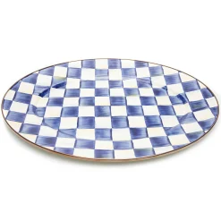 Bar Entertaining|Serveware|MacKenzie-Childs Royal Check Medium Oval Platter