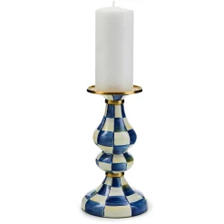 Candles & Fragrances|MacKenzie-Childs Royal Check Medium Pillar Candlestick