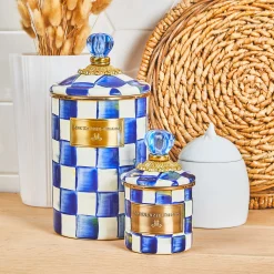 Room Accents|Kitchen Storage & Organization|MacKenzie-Childs Royal Check Mini Canister