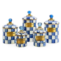 Room Accents|Kitchen Storage & Organization|MacKenzie-Childs Royal Check Mini Canister