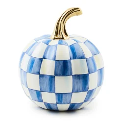 Pumpkins|The Fall Shop|MacKenzie-Childs Royal Check Mini Pumpkin