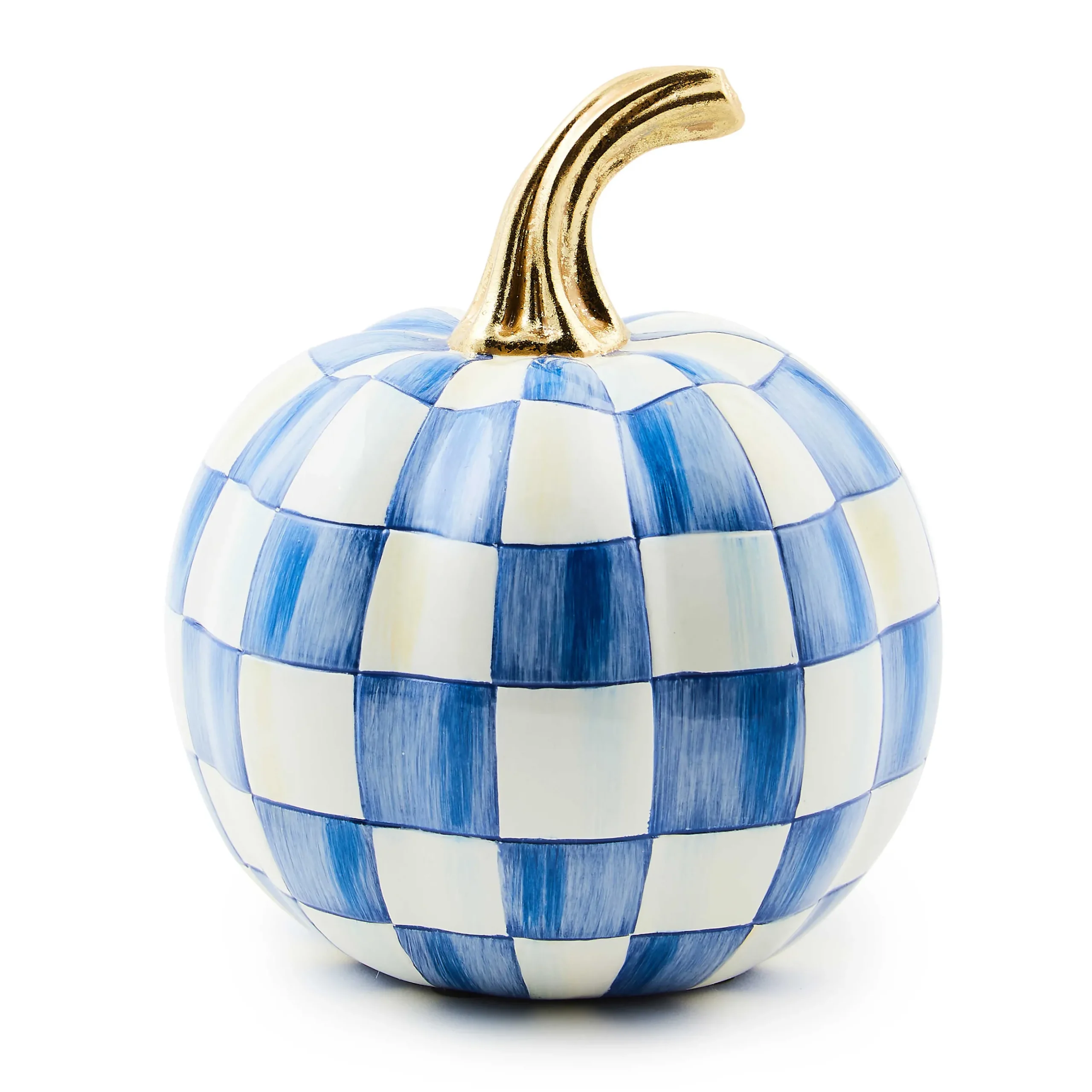 Pumpkins|The Fall Shop|MacKenzie-Childs Royal Check Mini Pumpkin