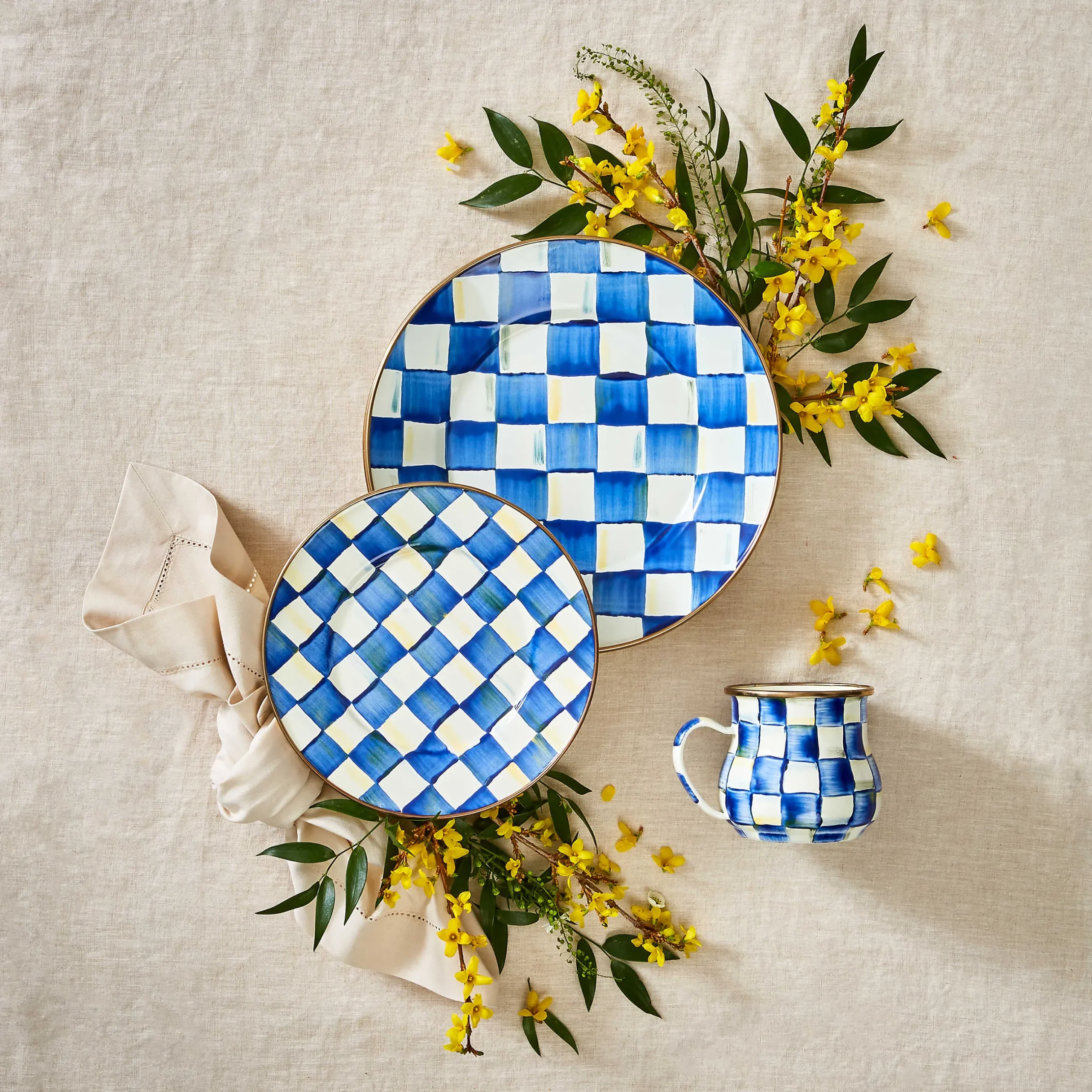The Coffee Shop|Drinkware|MacKenzie-Childs Royal Check Mug