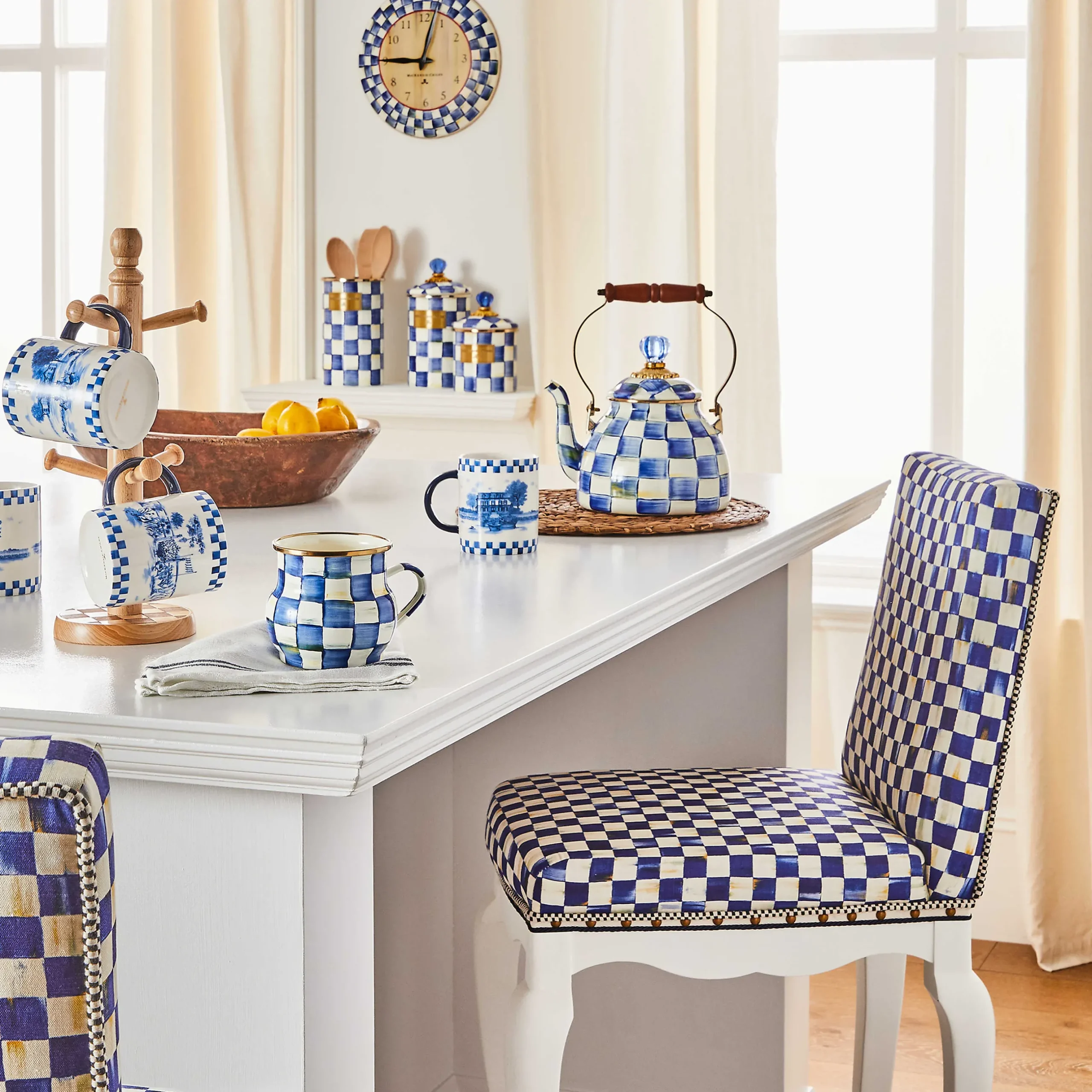 The Coffee Shop|Drinkware|MacKenzie-Childs Royal Check Mug