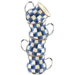 Kitchen & Dining Sets|The Coffee Shop|MacKenzie-Childs Royal Check Mugs, Set of 4
