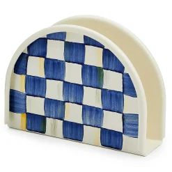 Serveware|MacKenzie-Childs Royal Check Napkin Holder