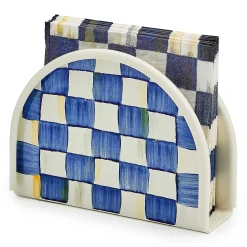 Serveware|MacKenzie-Childs Royal Check Napkin Holder