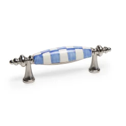Finishing Touches|Room Accents|MacKenzie-Childs Royal Check Nickel Drawer Pull