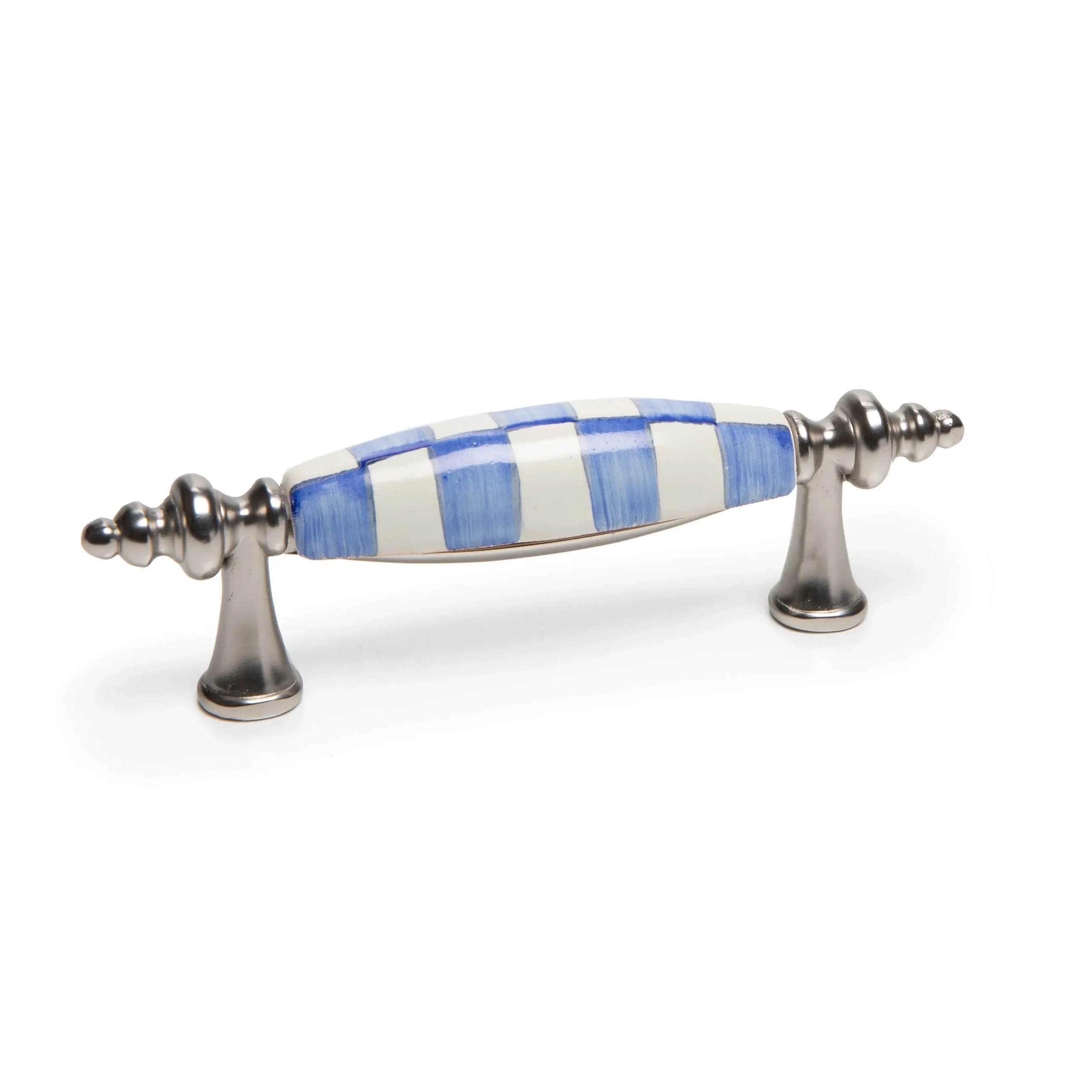 Finishing Touches|Room Accents|MacKenzie-Childs Royal Check Nickel Drawer Pull
