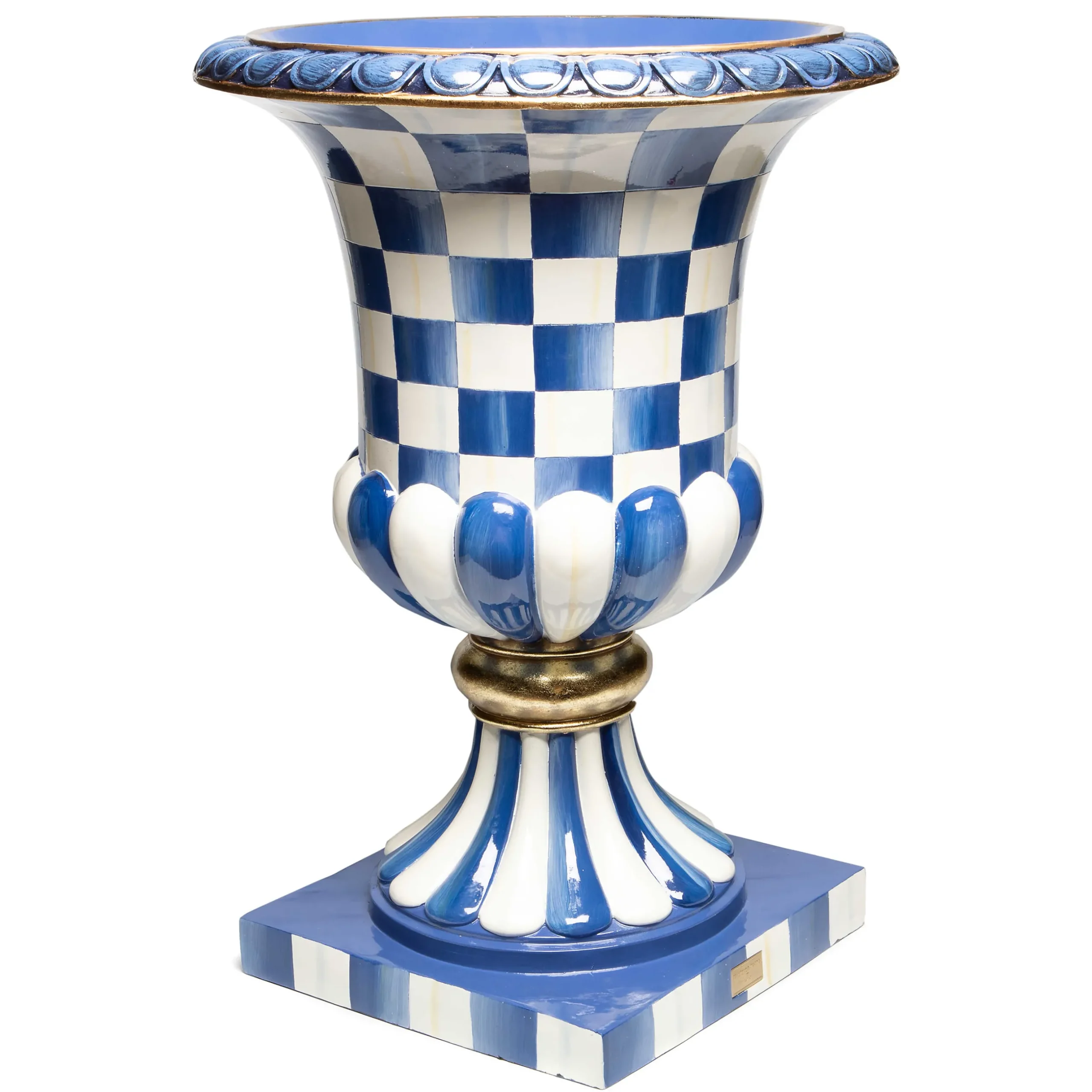 Spring|The Fall Shop|MacKenzie-Childs Royal Check Pedestal Urn
