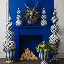 Spring|The Fall Shop|MacKenzie-Childs Royal Check Pedestal Urn