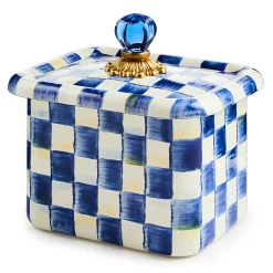 Kitchen Storage & Organization|MacKenzie-Childs Royal Check Recipe Box