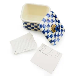 Kitchen Storage & Organization|MacKenzie-Childs Royal Check Recipe Box