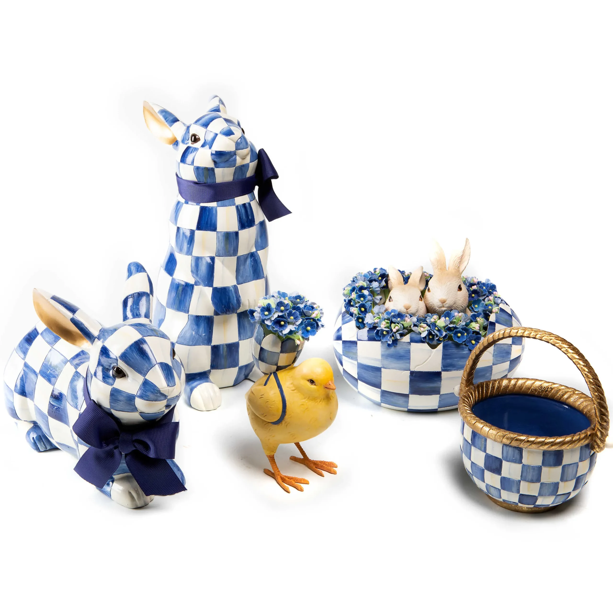 Easter|Spring|MacKenzie-Childs Royal Check Resting Bunny