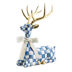 Holiday|Room Accents|MacKenzie-Childs Royal Check Resting Deer