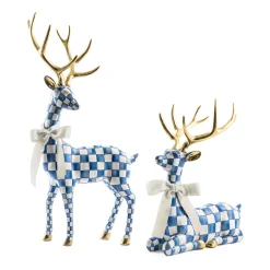 Holiday|Room Accents|MacKenzie-Childs Royal Check Resting Deer