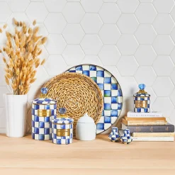 The Coffee Shop|Bar Entertaining|MacKenzie-Childs Royal Check Round Tray