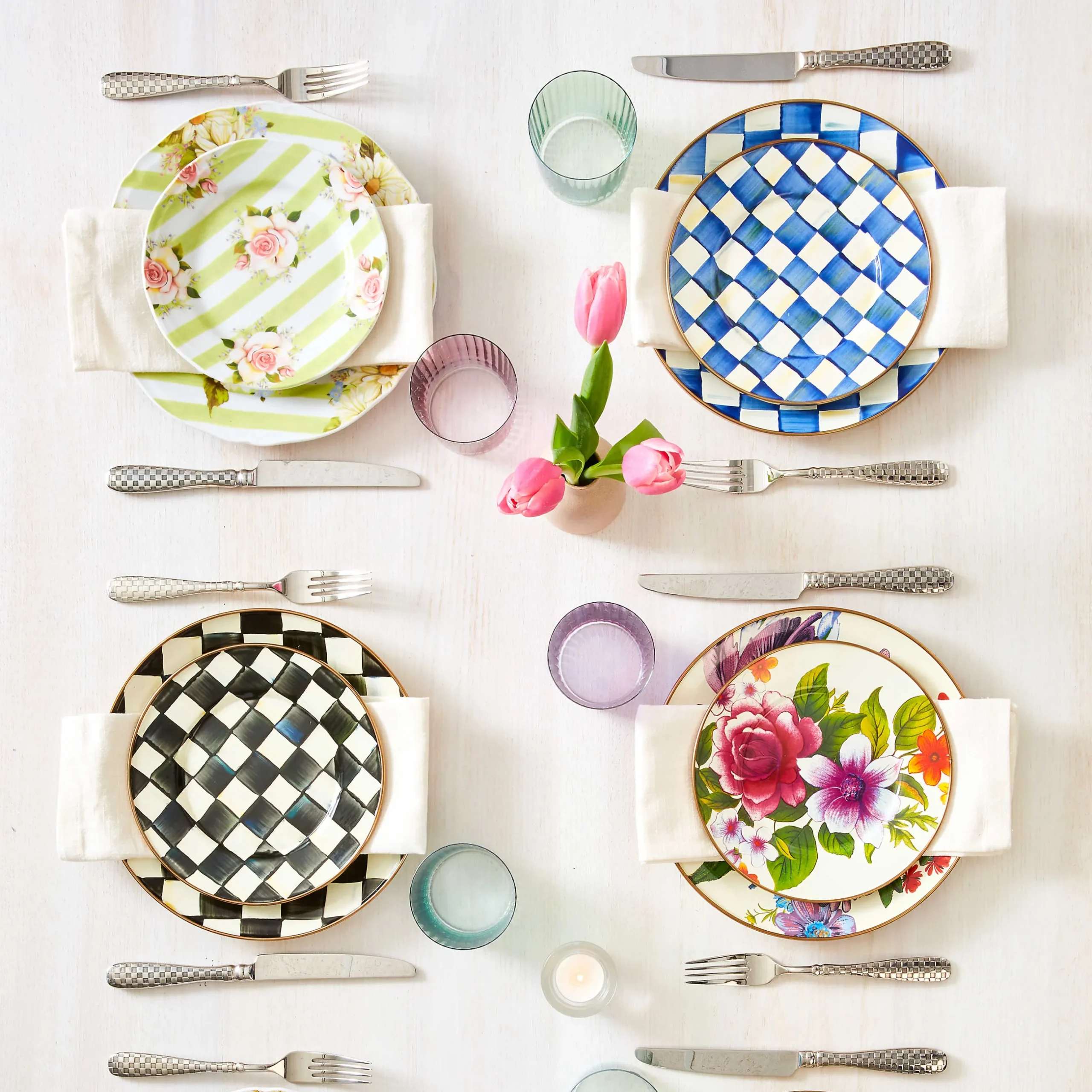 Dinnerware & Flatware|MacKenzie-Childs Royal Check Salad/Dessert Plate