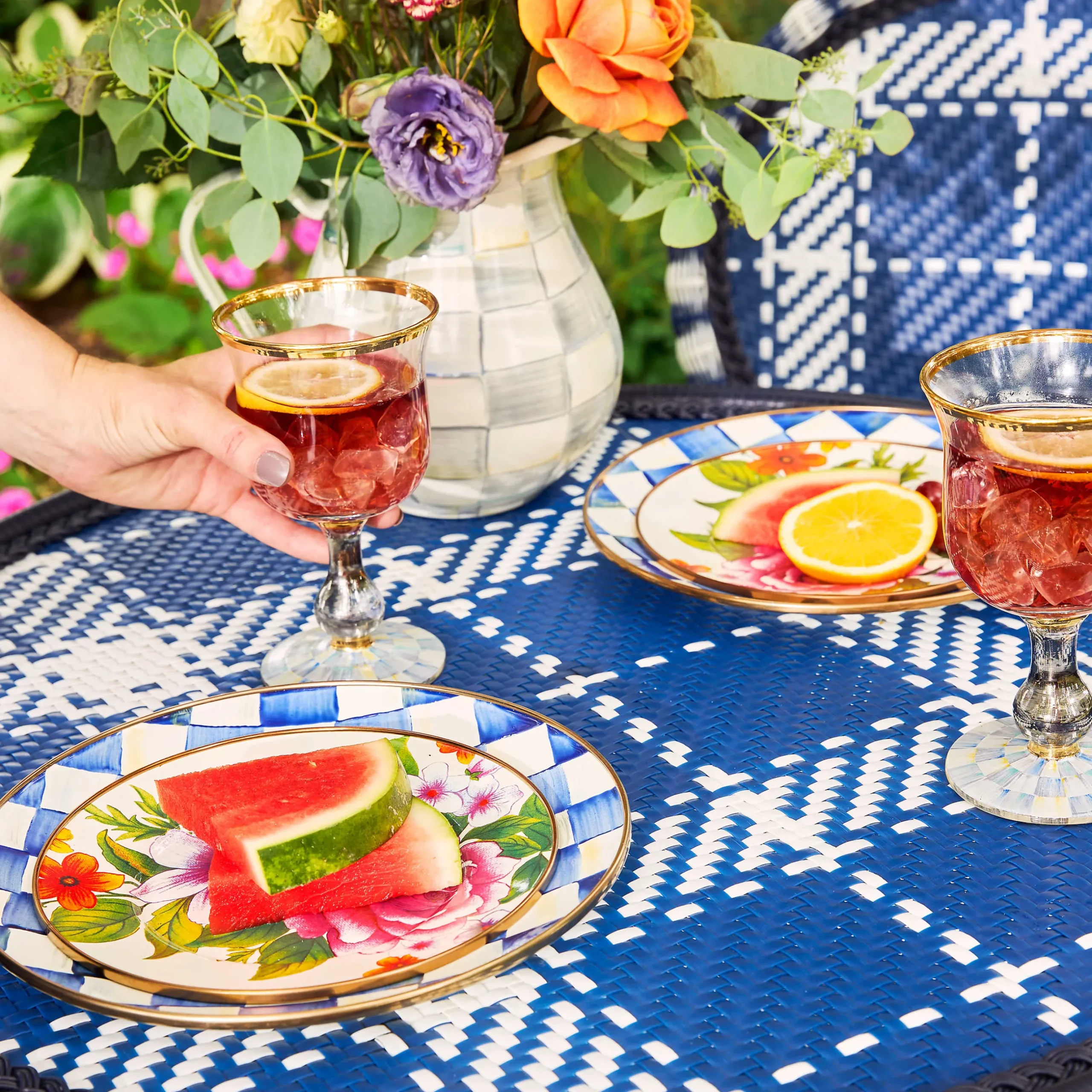 Dinnerware & Flatware|MacKenzie-Childs Royal Check Salad/Dessert Plate