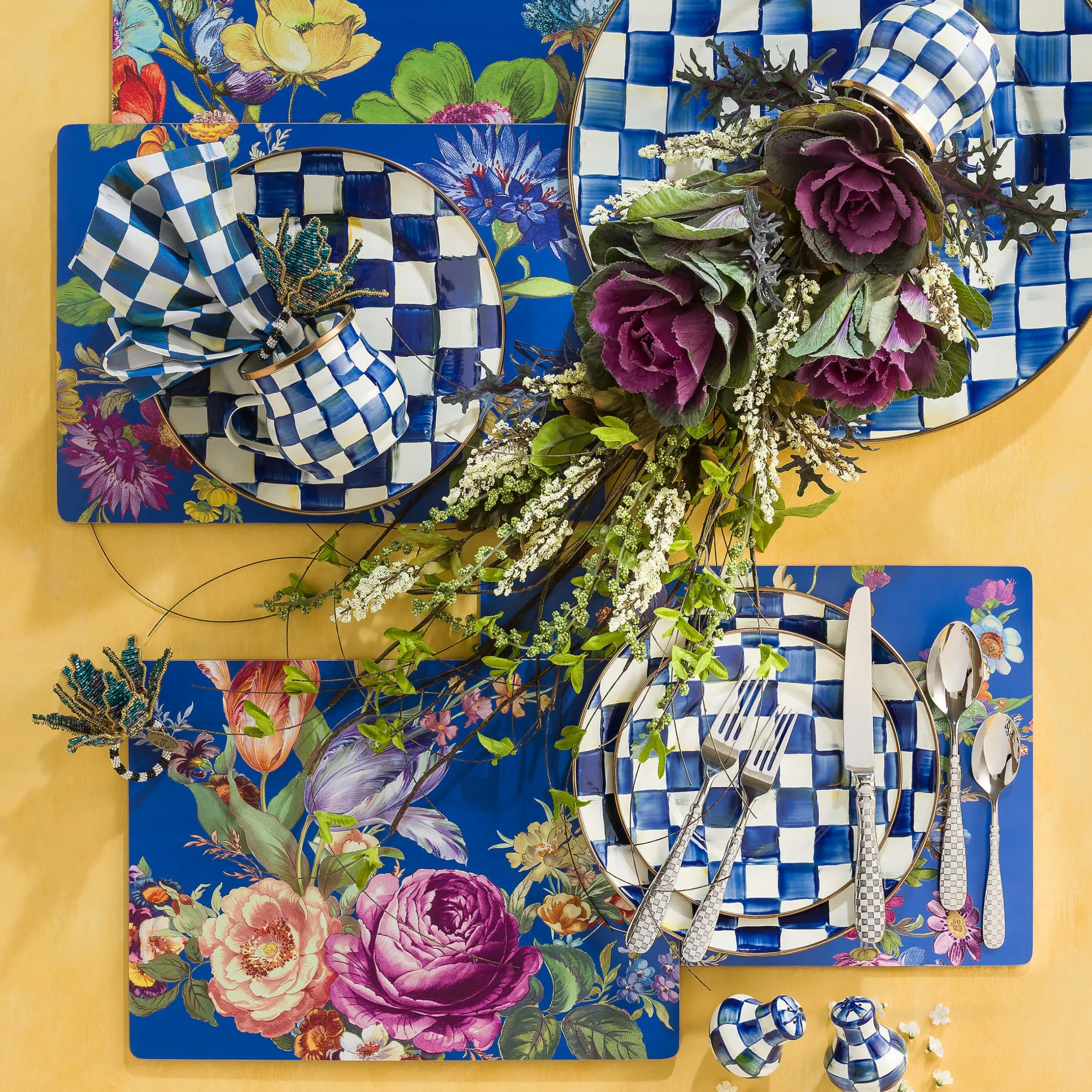 Dinnerware & Flatware|MacKenzie-Childs Royal Check Salad/Dessert Plate