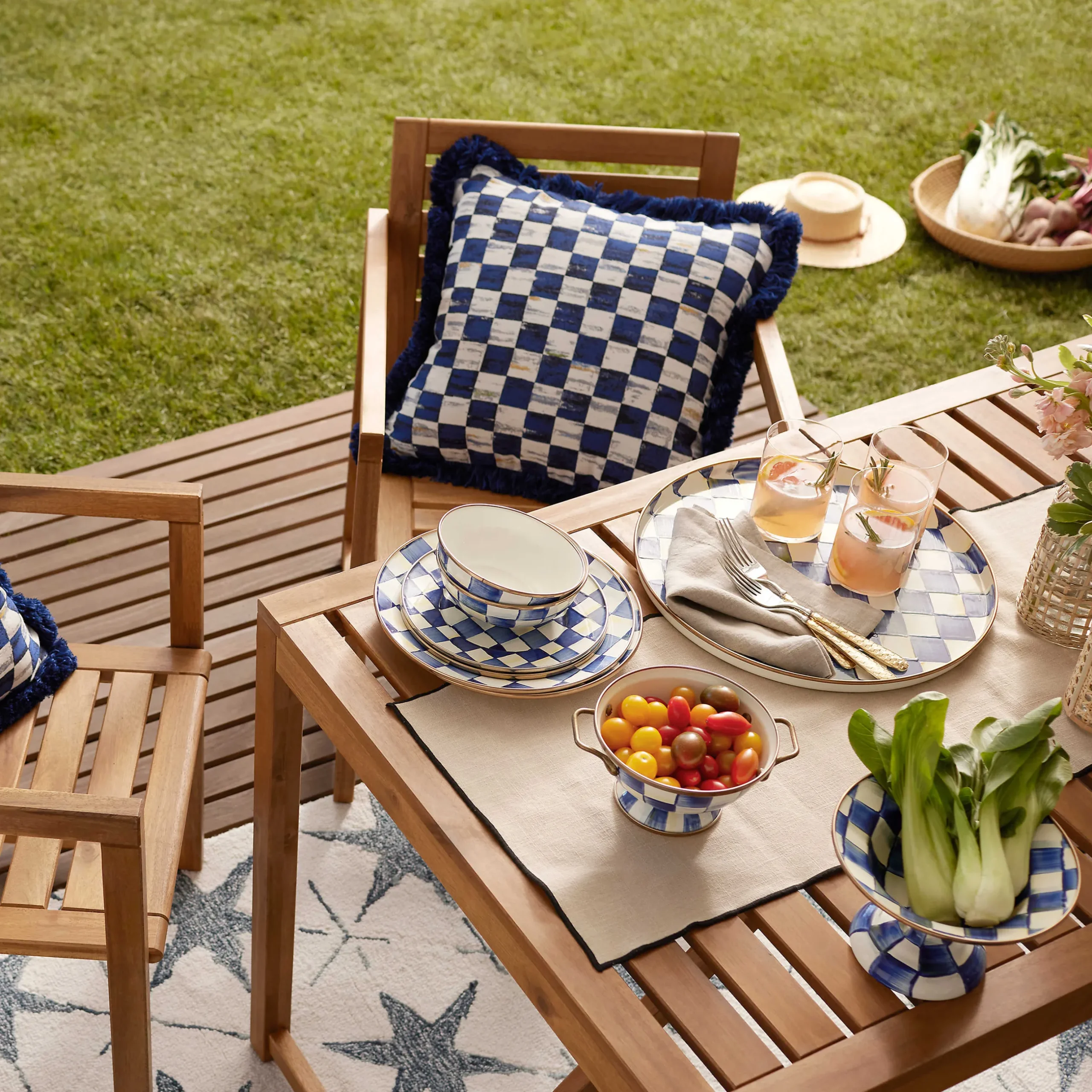 Dinnerware & Flatware|MacKenzie-Childs Royal Check Salad/Dessert Plate