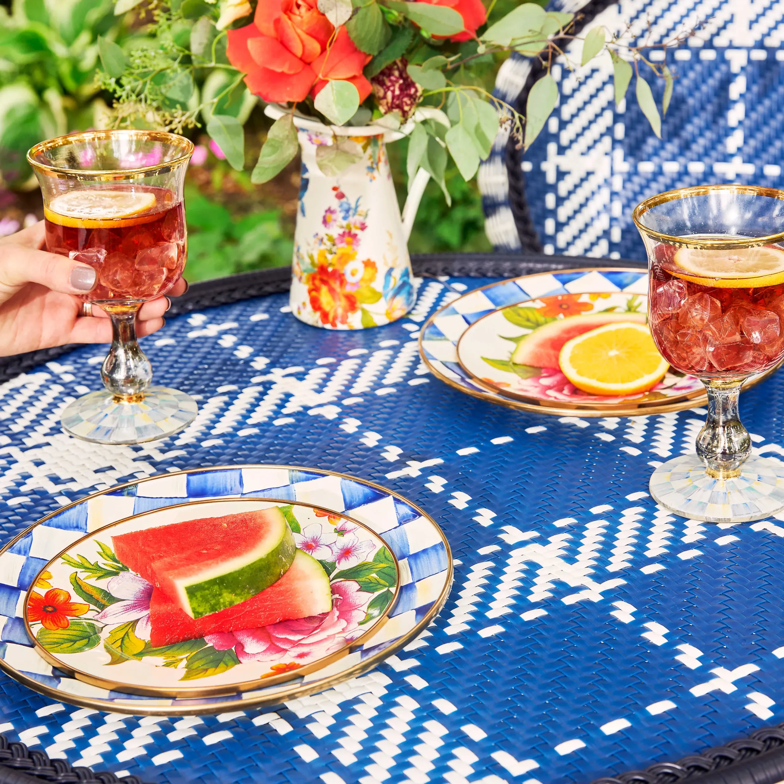 Dinnerware & Flatware|MacKenzie-Childs Royal Check Salad/Dessert Plate