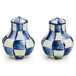 Table Accessories|Serveware|MacKenzie-Childs Royal Check Salt Pepper Shakers