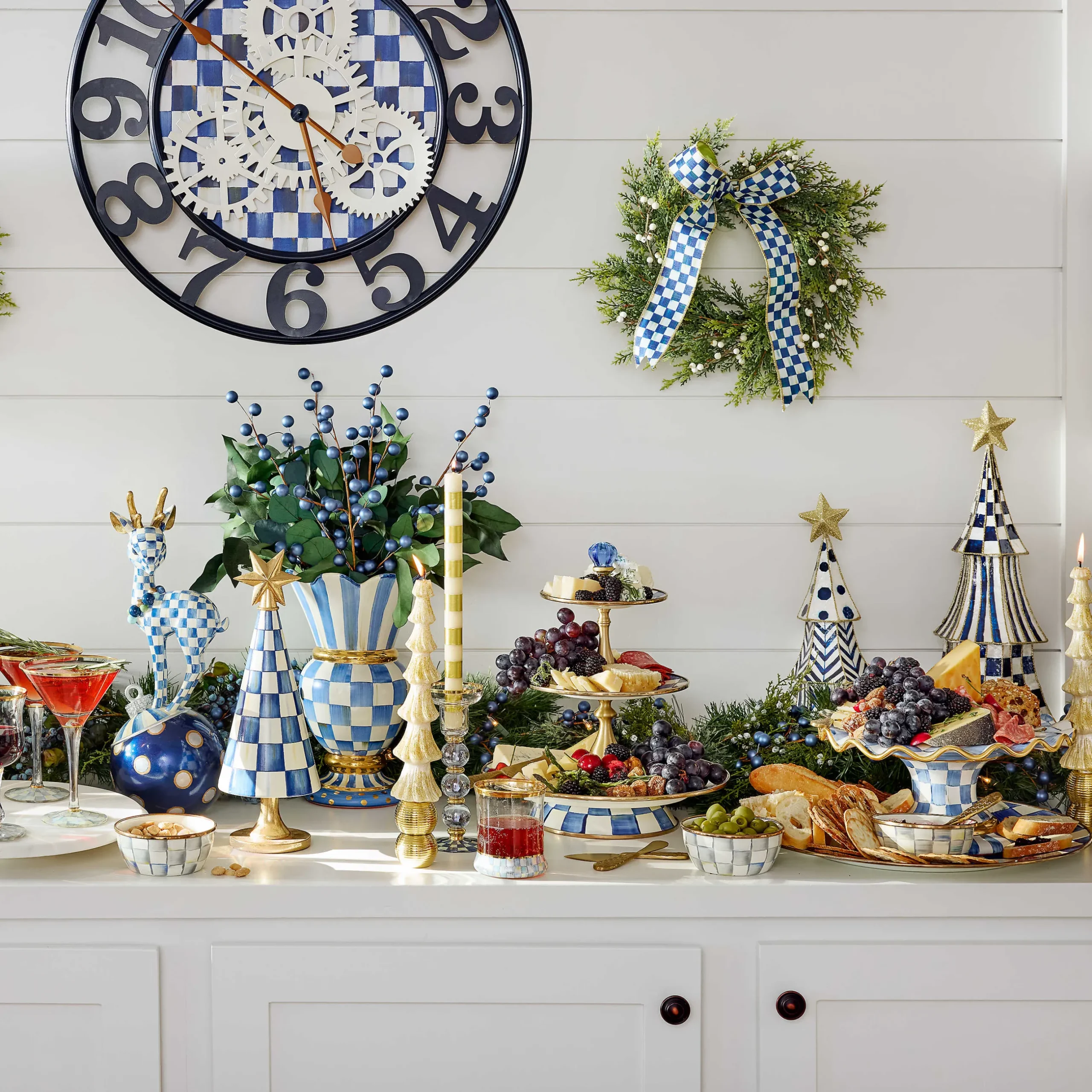Bar Entertaining|Serveware|MacKenzie-Childs Royal Check Serving Platter