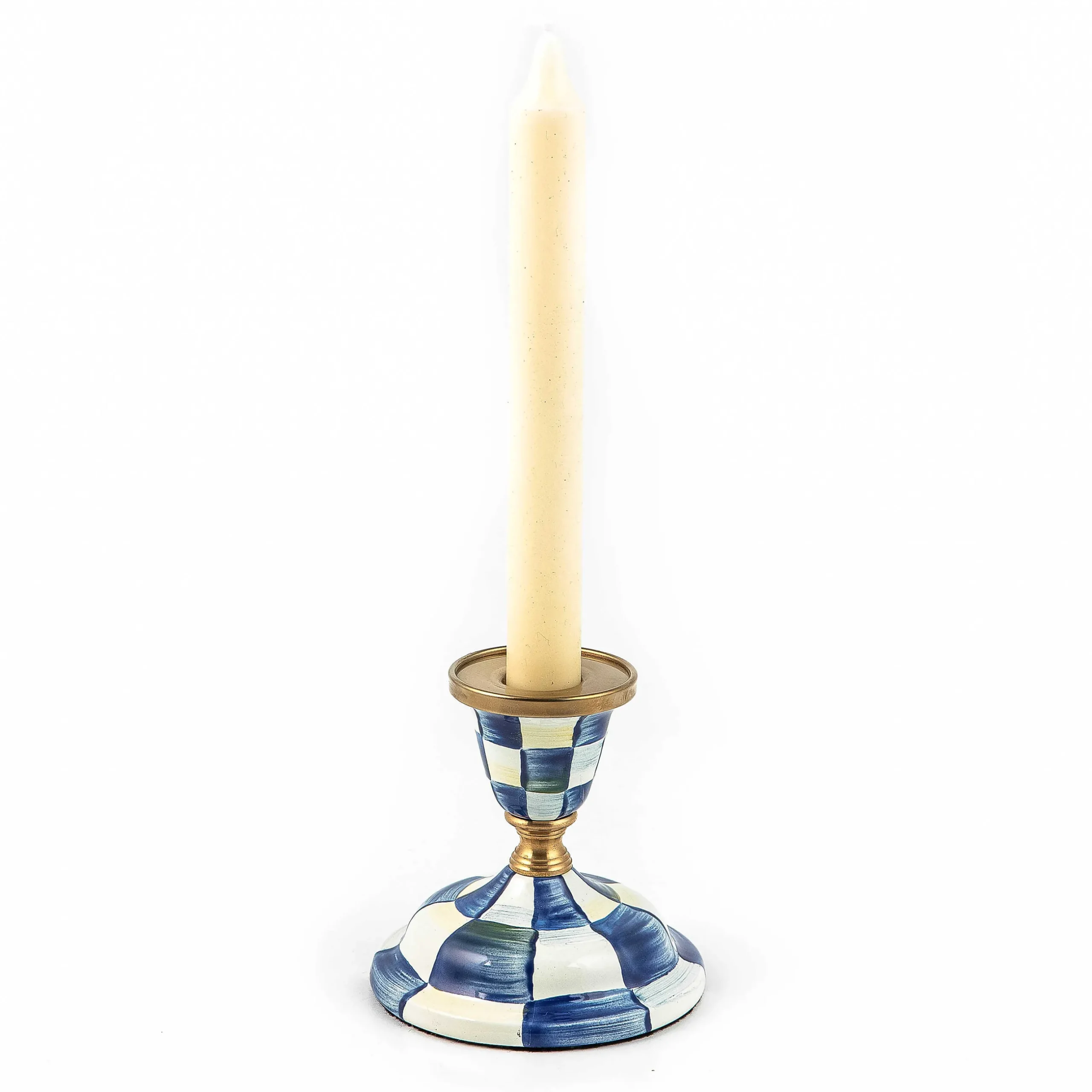 Candles & Fragrances|MacKenzie-Childs Royal Check Short Candlestick