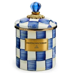 Room Accents|Kitchen Storage & Organization|MacKenzie-Childs Royal Check Small Canister