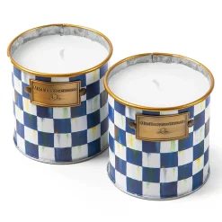 Spring|Candles & Fragrances|MacKenzie-Childs Royal Check Small Citronella Candles, Set of 2