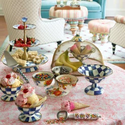 Serveware|MacKenzie-Childs Royal Check Small Compote