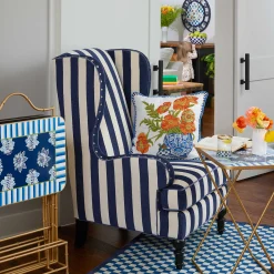 Room Accents|MacKenzie-Childs Royal Check Small Farmhouse Wall Clock