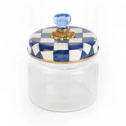 Room Accents|Kitchen Storage & Organization|MacKenzie-Childs Royal Check Small Kitchen Canister
