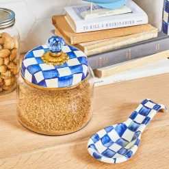 Room Accents|Kitchen Storage & Organization|MacKenzie-Childs Royal Check Small Kitchen Canister
