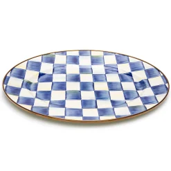 Bar Entertaining|Serveware|MacKenzie-Childs Royal Check Small Oval Platter