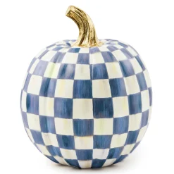 Pumpkins|The Fall Shop|MacKenzie-Childs Royal Check Small Pumpkin