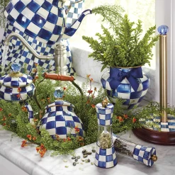 Bath & Bath Accessories|Room Accents|MacKenzie-Childs Royal Check Squashed Pot