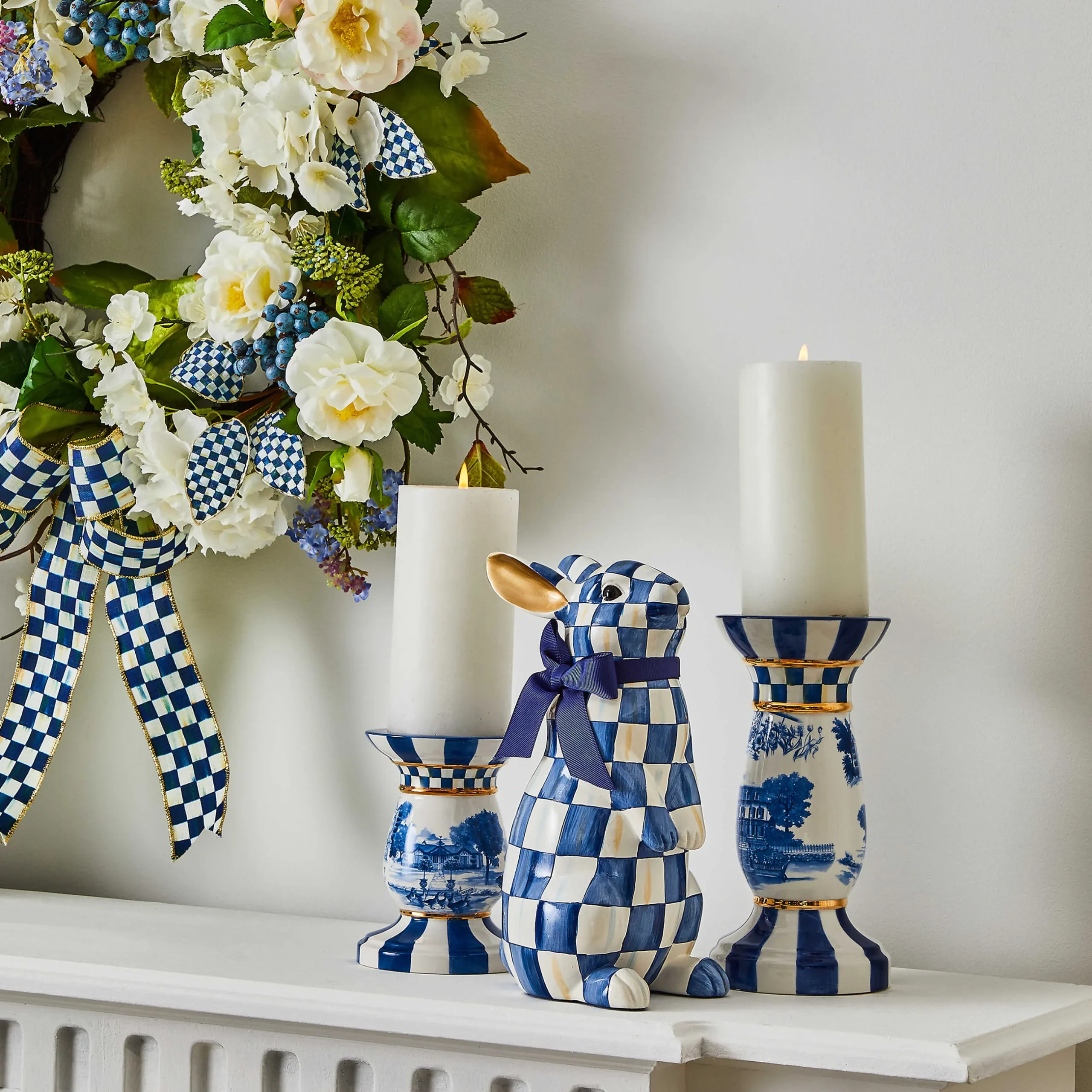 Easter|Spring|MacKenzie-Childs Royal Check Standing Bunny