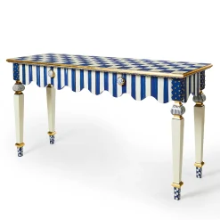 Storage Furniture|Living Room|MacKenzie-Childs Royal Check  Stripe Console Table