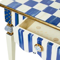 Storage Furniture|Living Room|MacKenzie-Childs Royal Check  Stripe Console Table