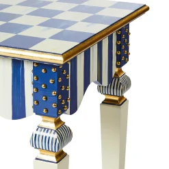 Storage Furniture|Living Room|MacKenzie-Childs Royal Check  Stripe Console Table