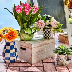 Spring|Greenery & Florals|MacKenzie-Childs Royal Check Tall Vase  Bouquet Set