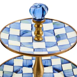 Bar Entertaining|Serveware|MacKenzie-Childs Royal Check Three Tier Sweet Stand