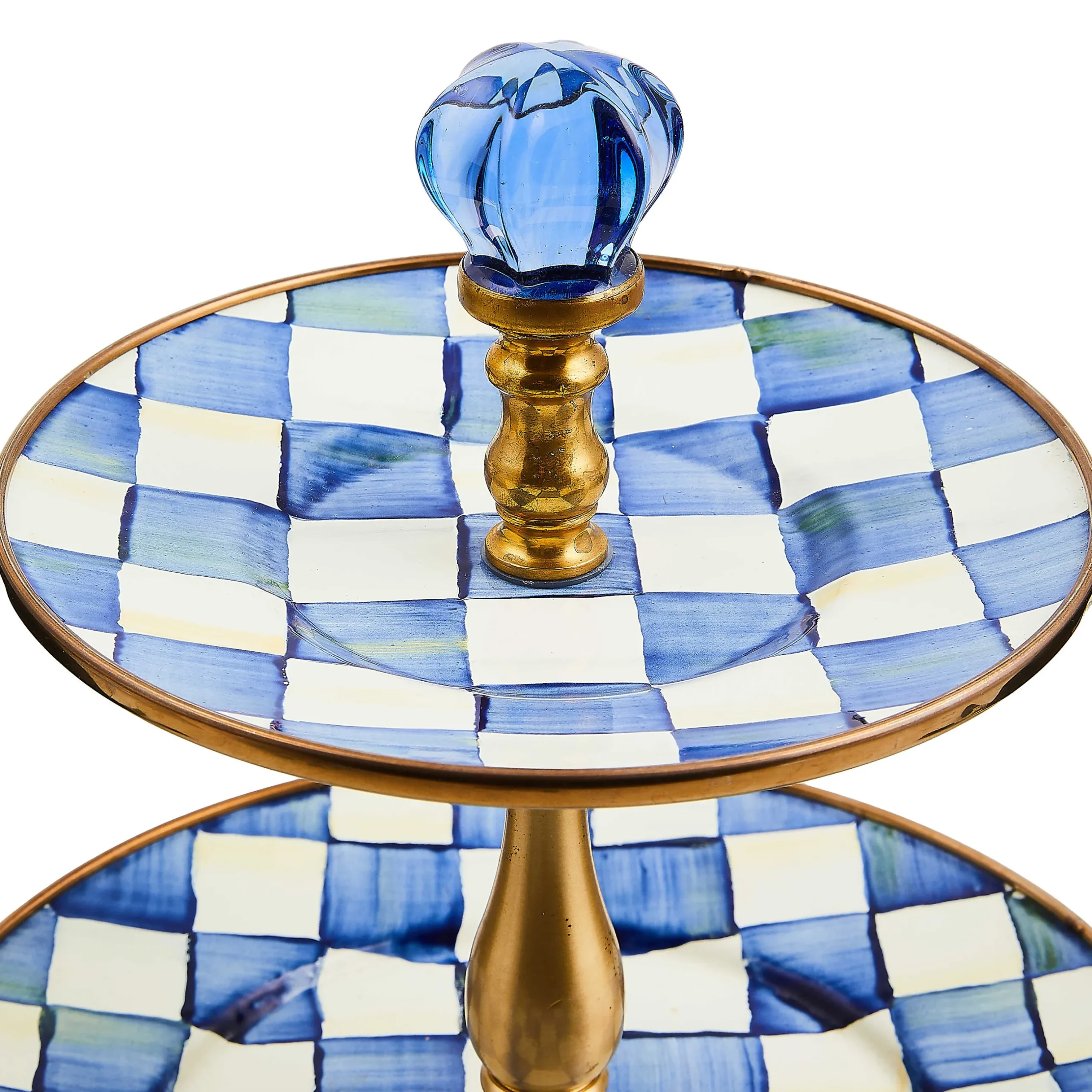 Bar Entertaining|Serveware|MacKenzie-Childs Royal Check Three Tier Sweet Stand