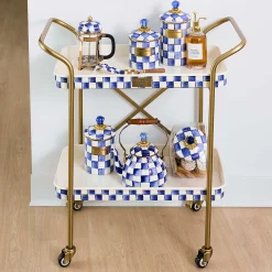 Dining Room & Kitchen|Bar Entertaining|MacKenzie-Childs Royal Check 2-Tier Kitchen Cart