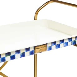 Dining Room & Kitchen|Bar Entertaining|MacKenzie-Childs Royal Check 2-Tier Kitchen Cart