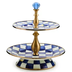 Bar Entertaining|Serveware|MacKenzie-Childs Royal Check Two Tier Sweet Stand