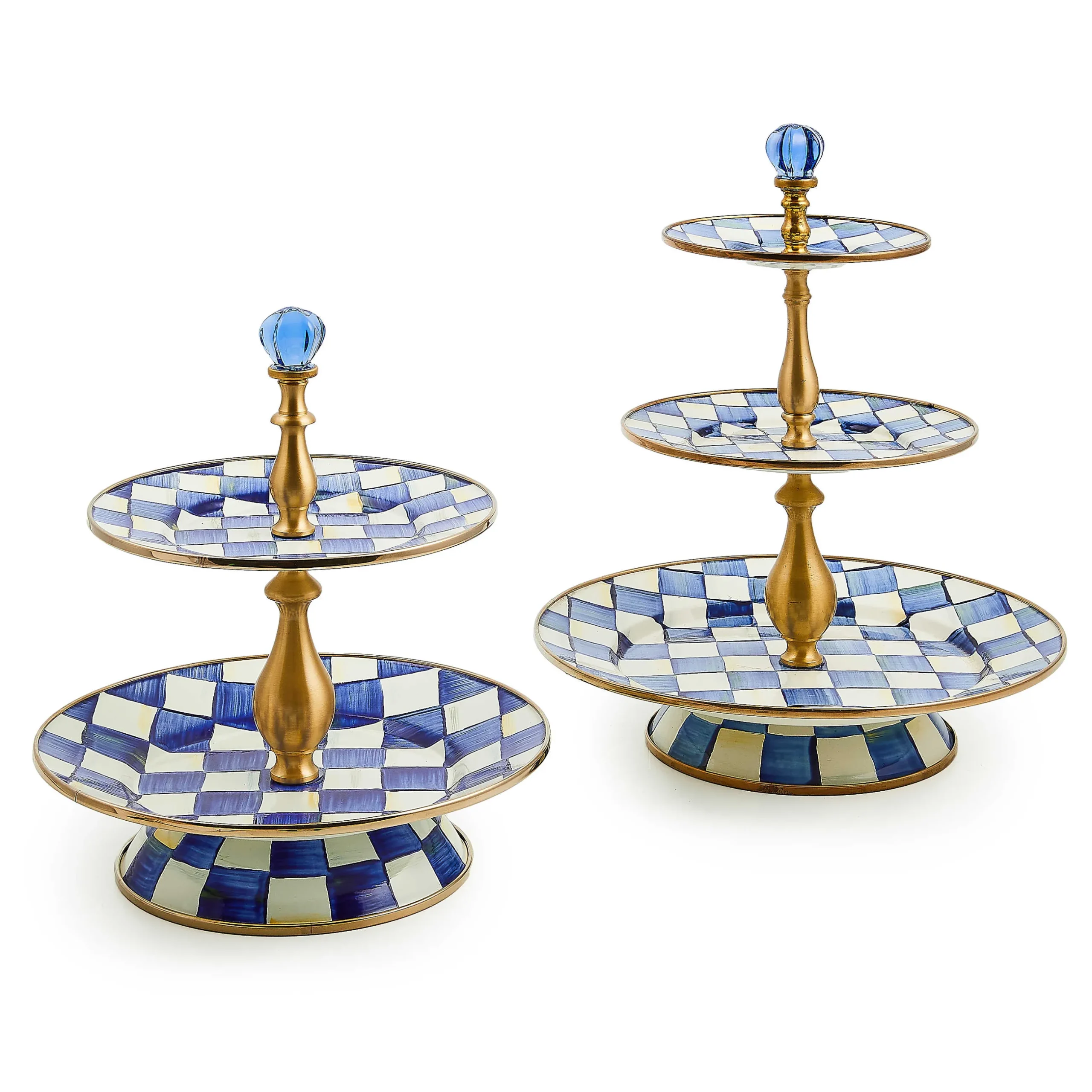 Bar Entertaining|Serveware|MacKenzie-Childs Royal Check Two Tier Sweet Stand